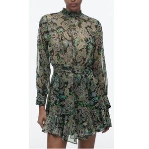 Zara Printed Short Dress - Paisley Small